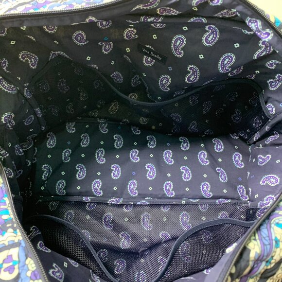 Vera Bradley Purple Blue Floral Fabric Shoulder Bag - Picture 9 of 9